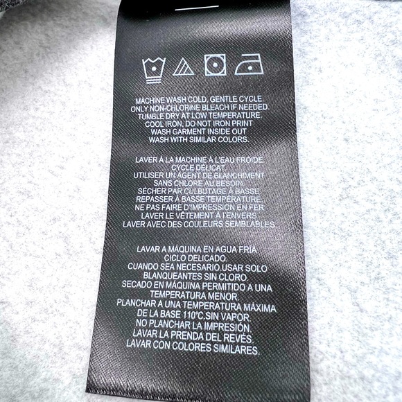 HURLEY POLY FLEECE PULLOVER WITH HOODIE, SIZE MEDIUM, CHARCOAL, WITH 2 POCKETS - Picture 14 of 14